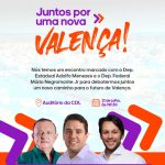 Encontro com o Dep. Estadual Adolfo Menezes e Dep. Federal Mário Negromonte Jr, será realizado nesta quinta (21) em Valença
