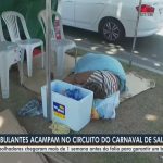 Ambulantes acampam em Ondina uma semana antes do Carnaval